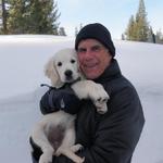 Tassel with Bob in her first snow at 3 months (2011)